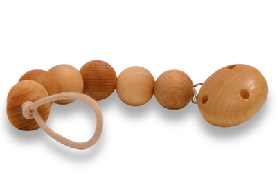 Greifrassel aus Ahorn- und Buchenholz, bunt